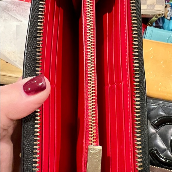 Christian Louboutin Black and Gold Embellished Wallet